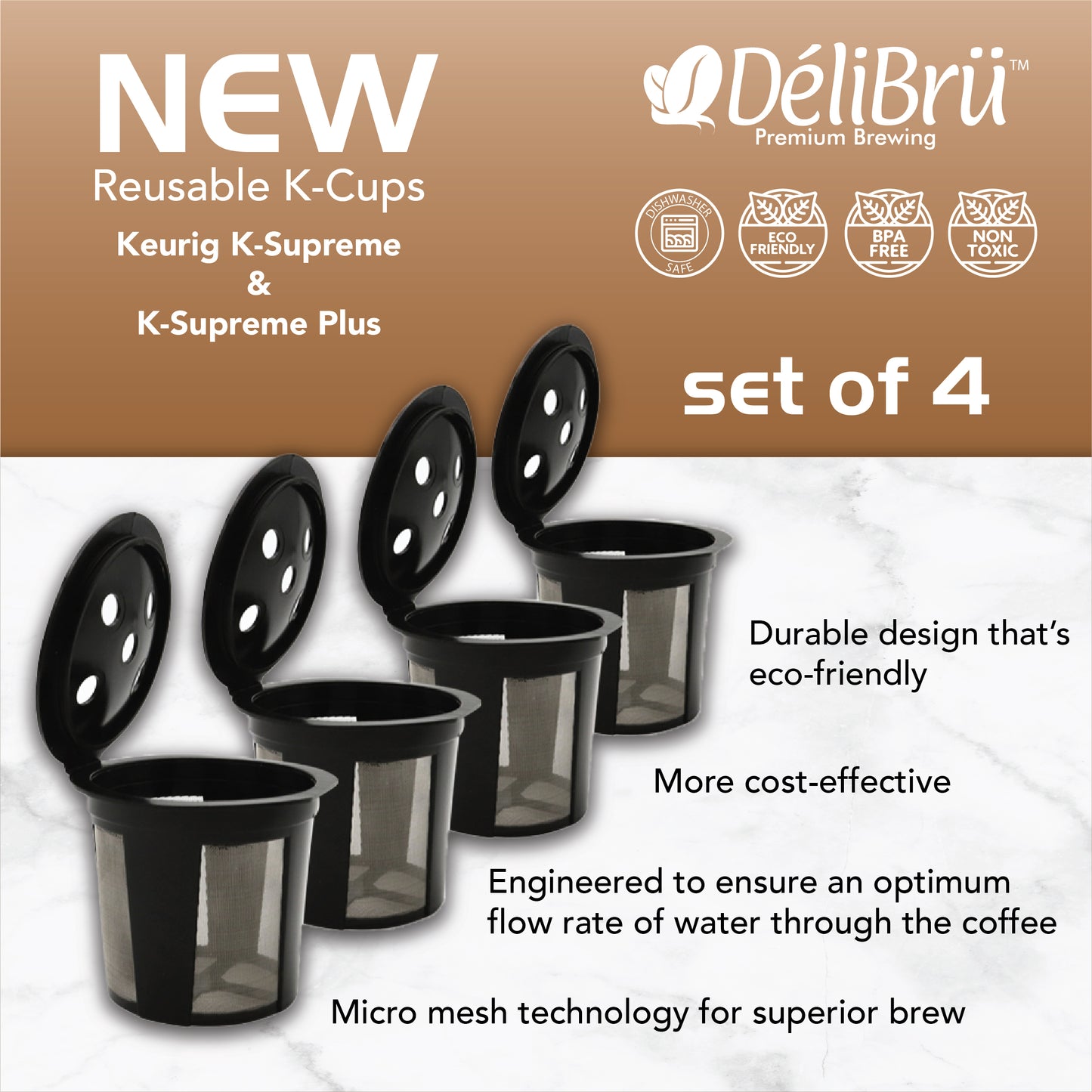 Reusable K cups Keurig Supreme and K Supreme Plus