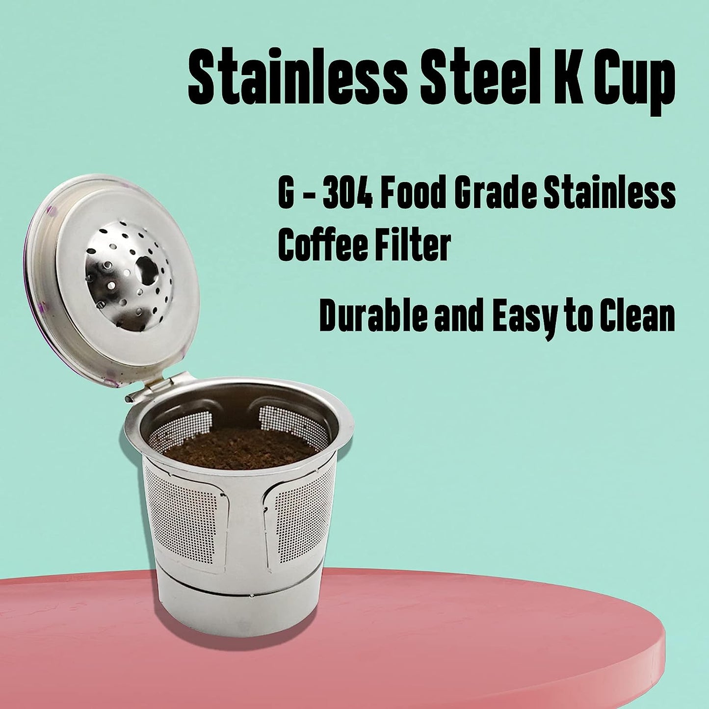 Delibru Reusable Stainless Steel K Cups for Keurig 2.0 and 1.0 Coffee Maker | Compatible with Most Keurig Brewers | Eco-Friendly Coffee Pod Filter