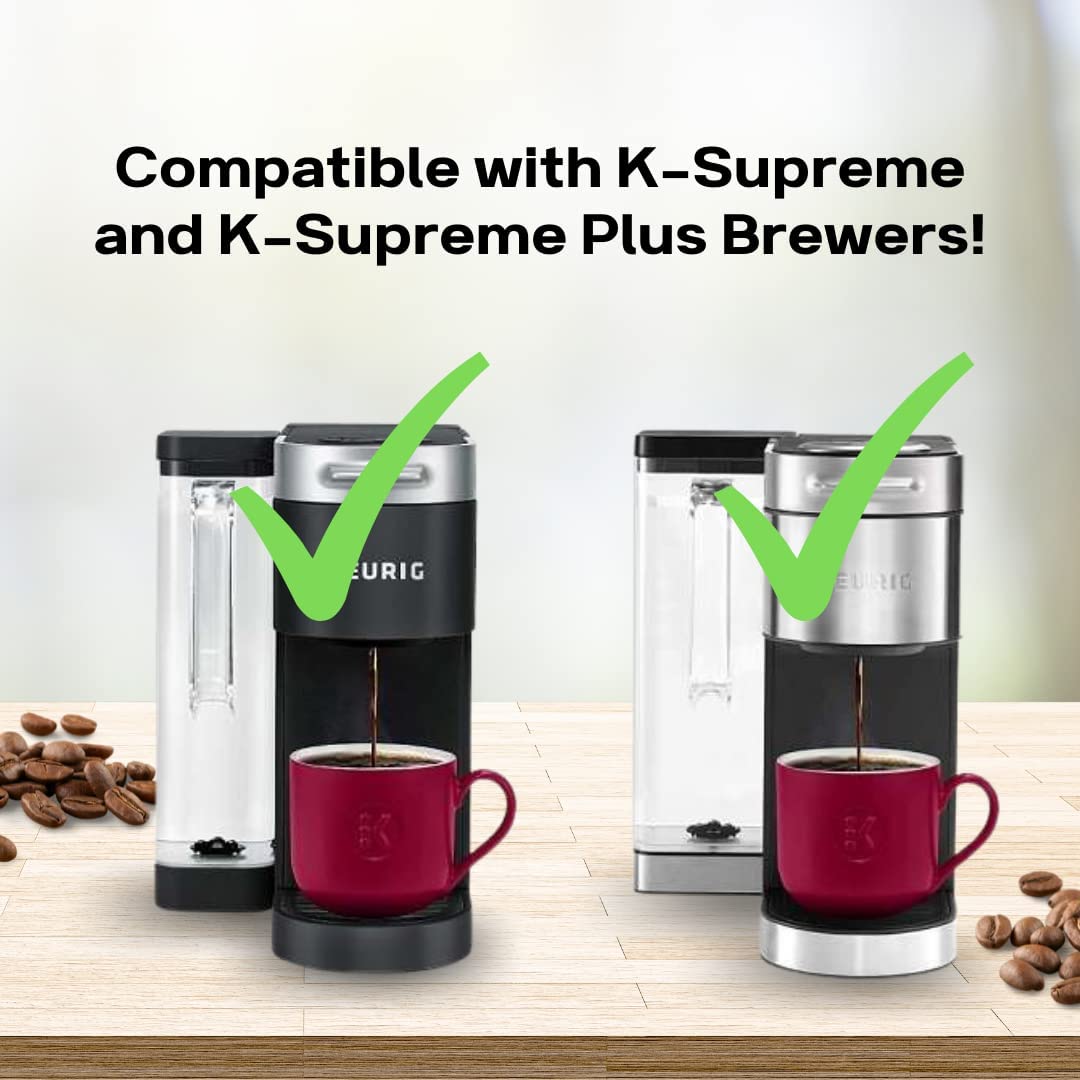 Keurig Supreme Reusable K Cups for K Supreme Plus Coffee Makers by Delibru [2 PACK] Reusable Coffee Pods for K Supreme