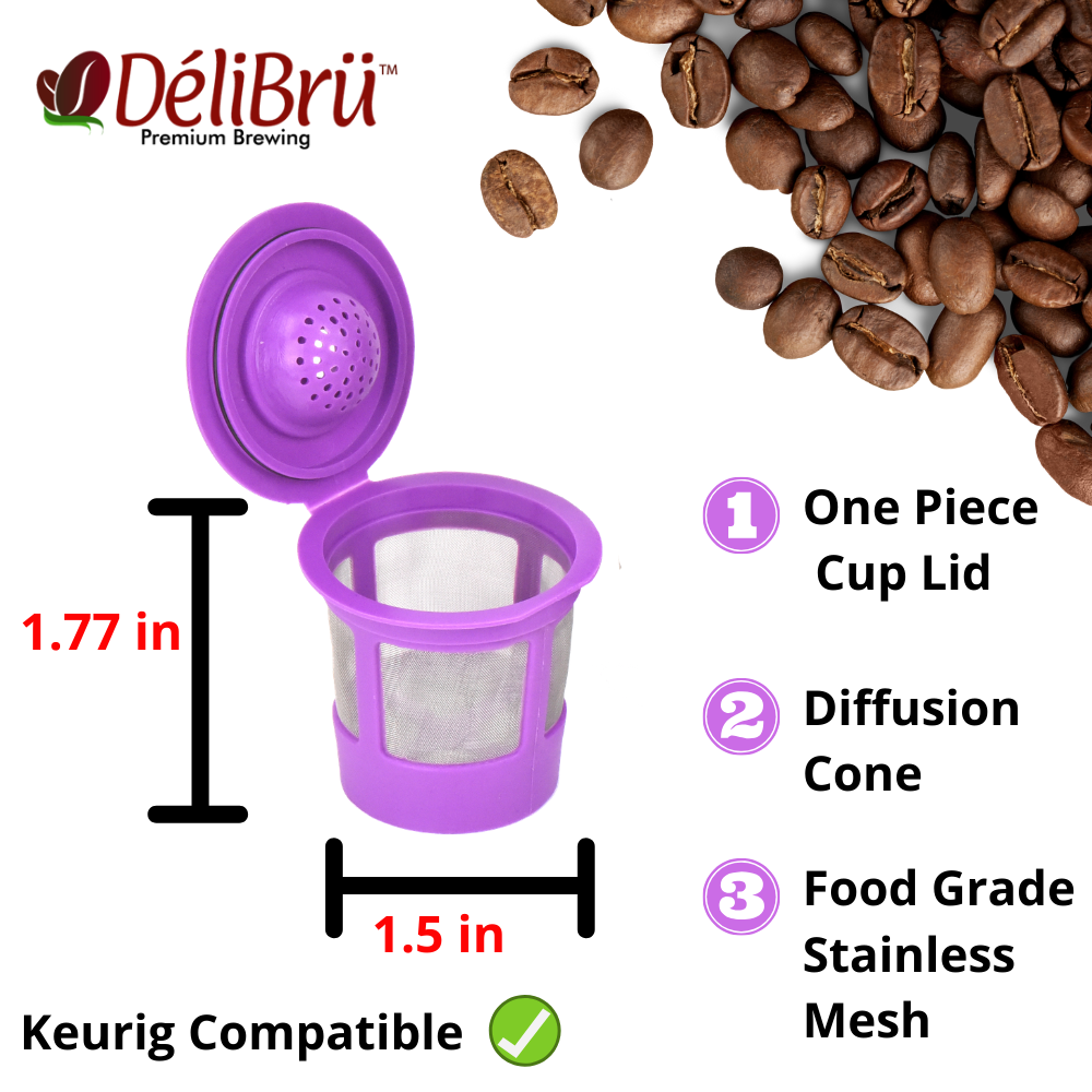 Reusable K-cups for Keurig 2.0 and 1.0 Machines 2packs – Delibru Reusable K  Cups